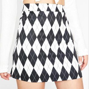 Dolls Kill Argyle Mini Skirt